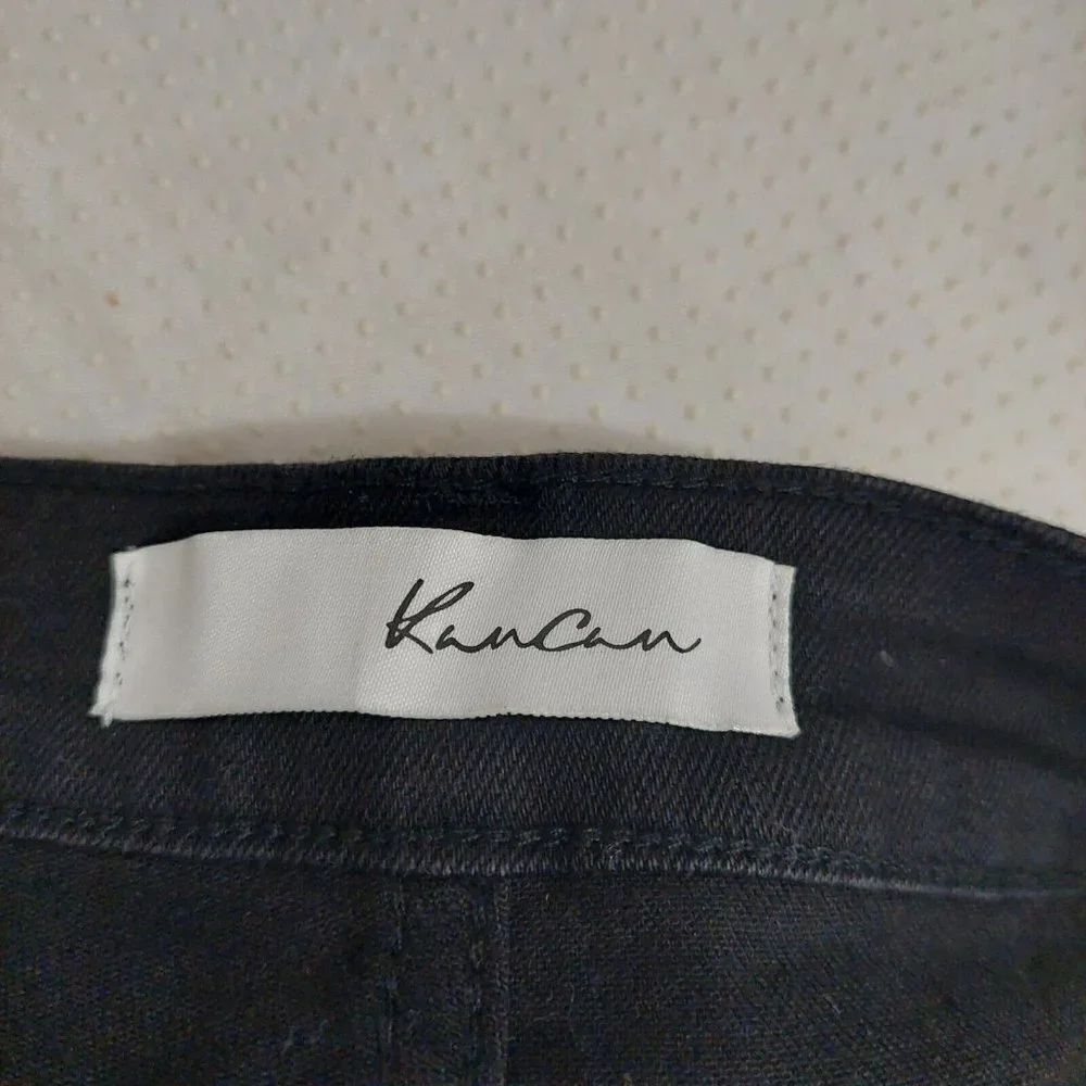 KanCan Womens Naya High Rise Super Skinny Jeans Sz 5/26 Black Distressed Stretch
